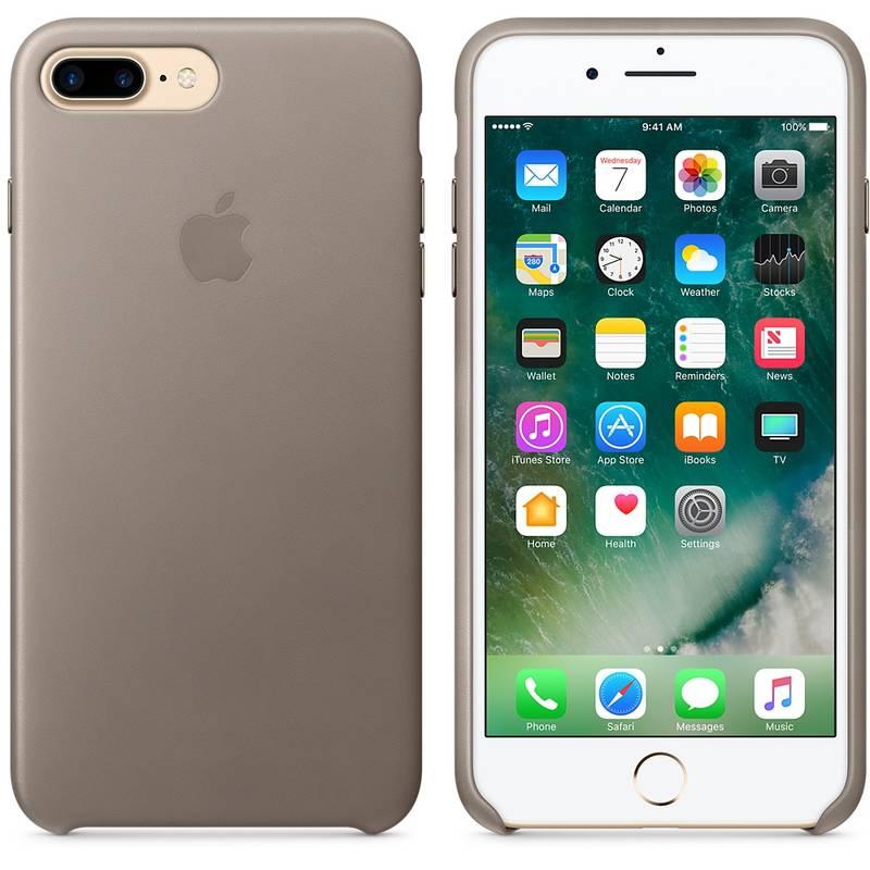 Kryt na mobil Apple Leather Case pro iPhone 8 Plus 7 Plus - kouřový, Kryt, na, mobil, Apple, Leather, Case, pro, iPhone, 8, Plus, 7, Plus, kouřový