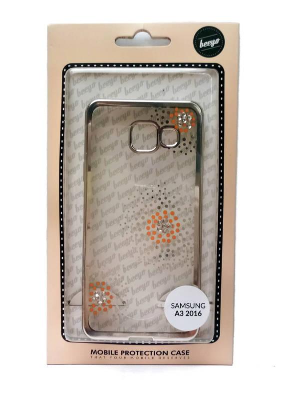 Kryt na mobil Beeyo Flower Dots pro Samsung Galaxy A3 stříbrný, Kryt, na, mobil, Beeyo, Flower, Dots, pro, Samsung, Galaxy, A3, stříbrný