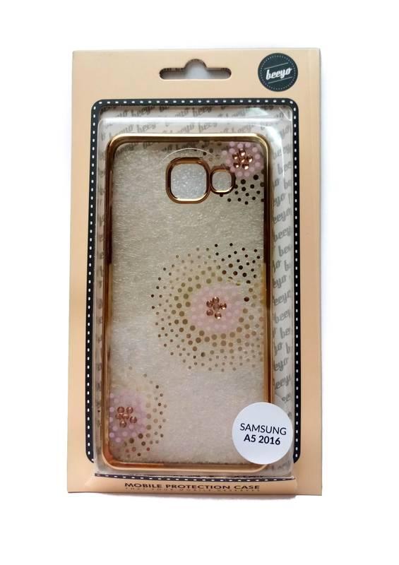 Kryt na mobil Beeyo Flower Dots pro Samsung Galaxy A5 zlatý