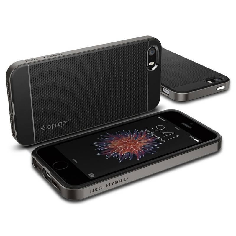 Kryt na mobil Spigen Neo Hybrid Apple iPhone 5 5s SE - gunmetal, Kryt, na, mobil, Spigen, Neo, Hybrid, Apple, iPhone, 5, 5s, SE, gunmetal