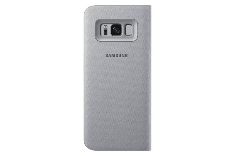 Pouzdro na mobil flipové Samsung LED View pro Galaxy S8 stříbrné