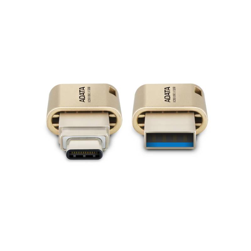 USB Flash ADATA UC350 32GB OTG USB-C USB 3.1 zlatý, USB, Flash, ADATA, UC350, 32GB, OTG, USB-C, USB, 3.1, zlatý