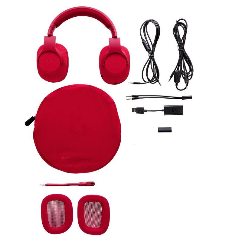 Headset Logitech Gaming G433 7.1 Surround červený, Headset, Logitech, Gaming, G433, 7.1, Surround, červený