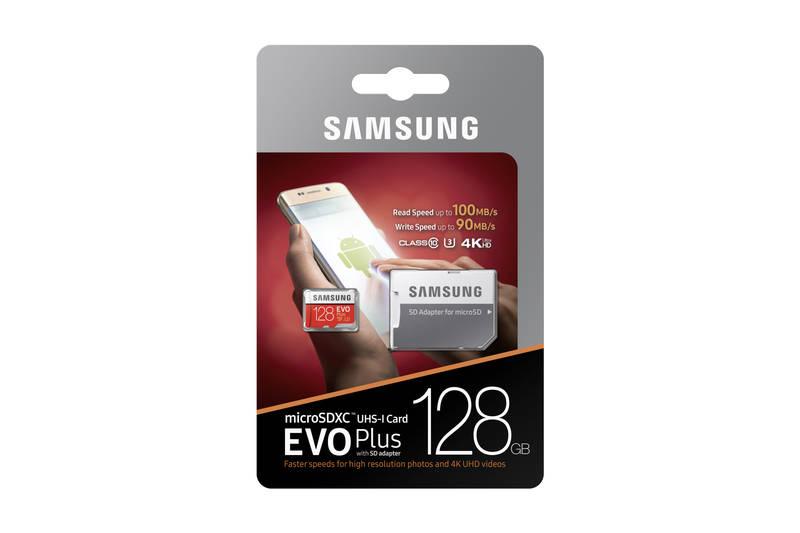 Paměťová karta Samsung Micro SDXC EVO 128GB UHS-I U3 adapter, Paměťová, karta, Samsung, Micro, SDXC, EVO, 128GB, UHS-I, U3, adapter