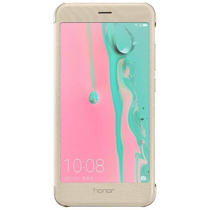 Pouzdro na mobil flipové Honor View Cover pro 8 Pro zlaté