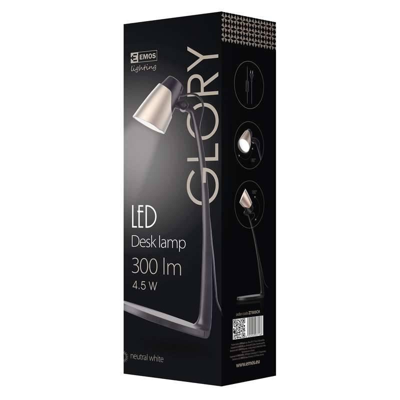 Stolní LED lampička EMOS Glory, 4,5W - champagne