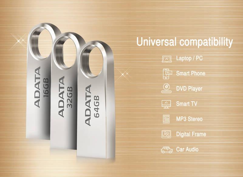 USB Flash ADATA UV310 64GB kovový