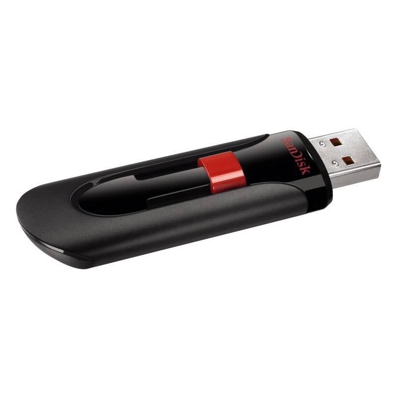 USB Flash Sandisk Cruzer Glide 128GB černý červený