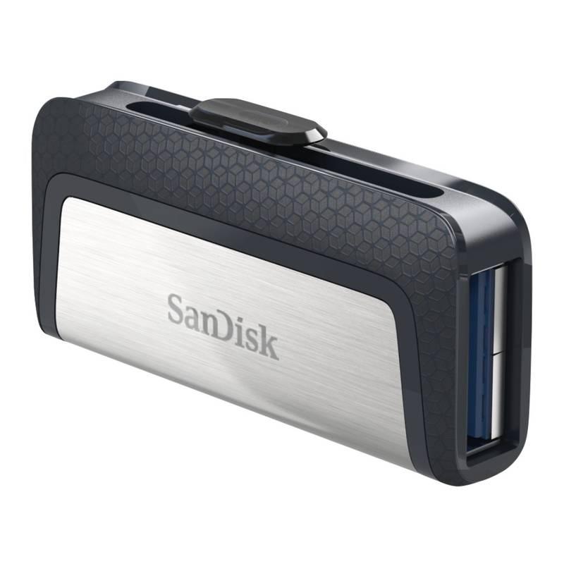 USB Flash Sandisk Ultra Dual 128GB OTG USB-C USB 3.1 černý stříbrný, USB, Flash, Sandisk, Ultra, Dual, 128GB, OTG, USB-C, USB, 3.1, černý, stříbrný