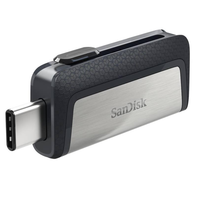 USB Flash Sandisk Ultra Dual 16GB OTG USB-C USB 3.1 černý stříbrný, USB, Flash, Sandisk, Ultra, Dual, 16GB, OTG, USB-C, USB, 3.1, černý, stříbrný