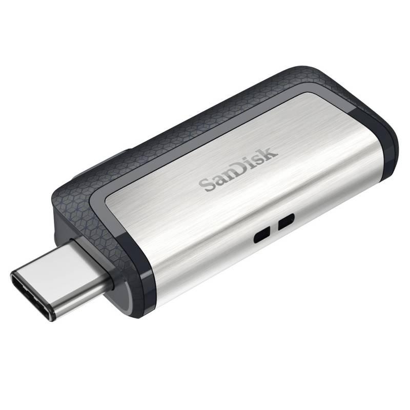 USB Flash Sandisk Ultra Dual 64GB OTG USB-C USB 3.1 černý stříbrný, USB, Flash, Sandisk, Ultra, Dual, 64GB, OTG, USB-C, USB, 3.1, černý, stříbrný