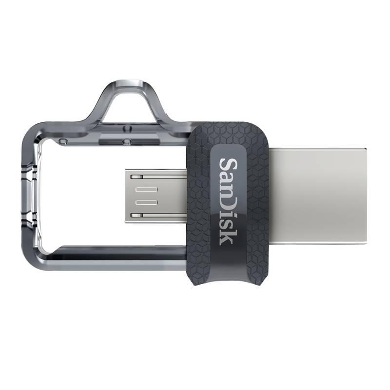 USB Flash Sandisk Ultra Dual m3.0 16GB OTG MicroUSB USB 3.0 černý, USB, Flash, Sandisk, Ultra, Dual, m3.0, 16GB, OTG, MicroUSB, USB, 3.0, černý