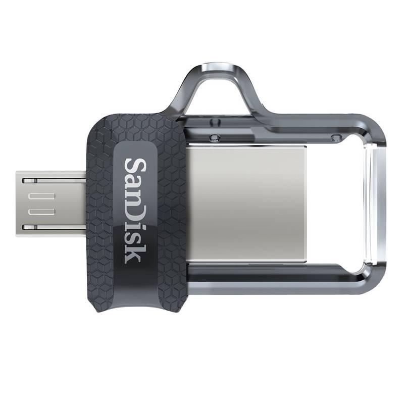 USB Flash Sandisk Ultra Dual m3.0 32GB OTG MicroUSB USB 3.0 černý, USB, Flash, Sandisk, Ultra, Dual, m3.0, 32GB, OTG, MicroUSB, USB, 3.0, černý