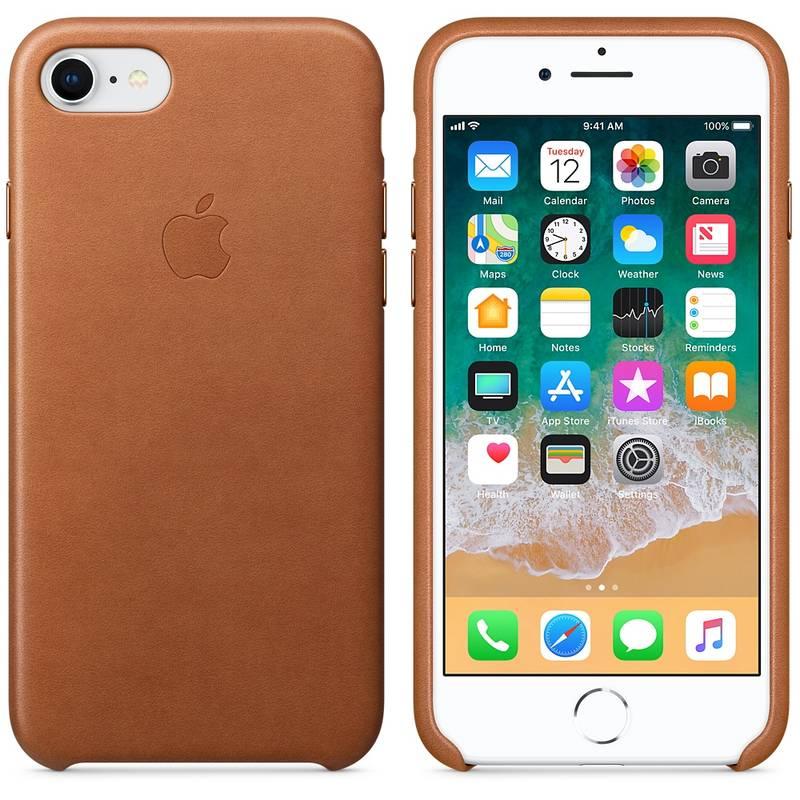 Kryt na mobil Apple Leather Case pro iPhone 8 7 - sedlově hnědý