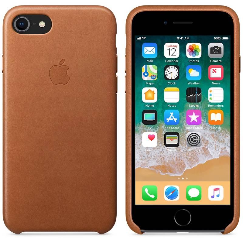 Kryt na mobil Apple Leather Case pro iPhone 8 7 - sedlově hnědý