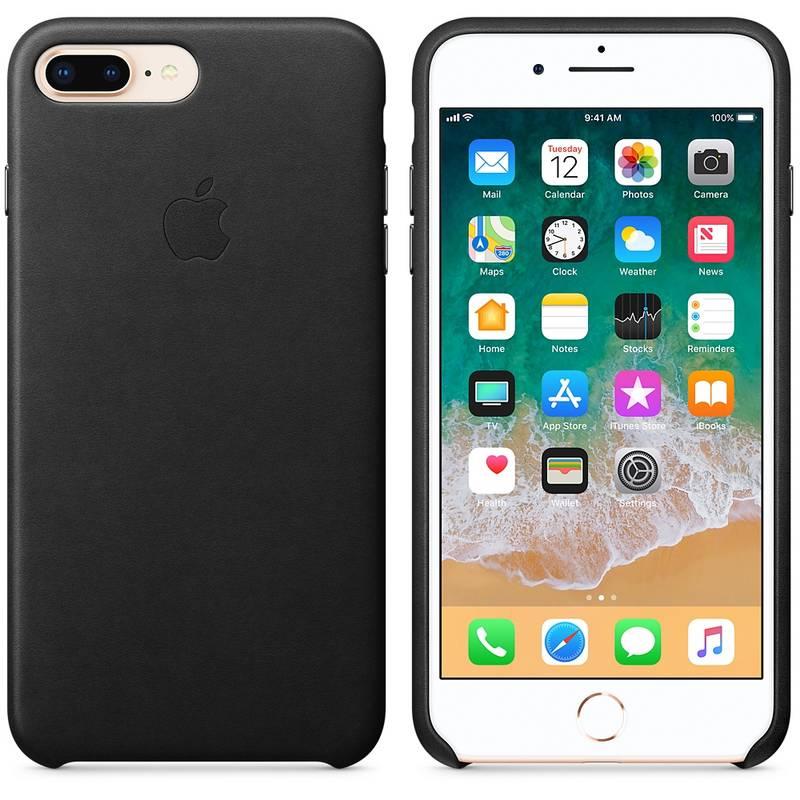 Kryt na mobil Apple Leather Case pro iPhone 8 Plus 7 Plus černý