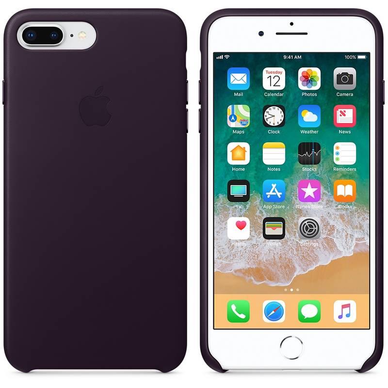 Kryt na mobil Apple Leather Case pro iPhone 8 Plus 7 Plus - lilkově fialový