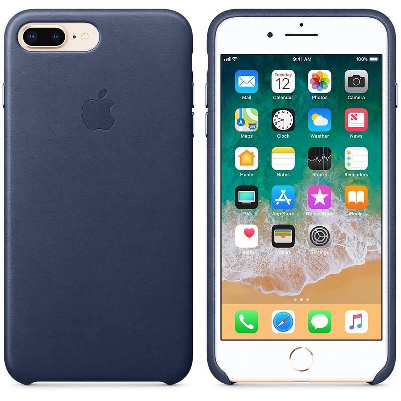 Kryt na mobil Apple Leather Case pro iPhone 8 Plus 7 Plus - půlnočně modrý, Kryt, na, mobil, Apple, Leather, Case, pro, iPhone, 8, Plus, 7, Plus, půlnočně, modrý