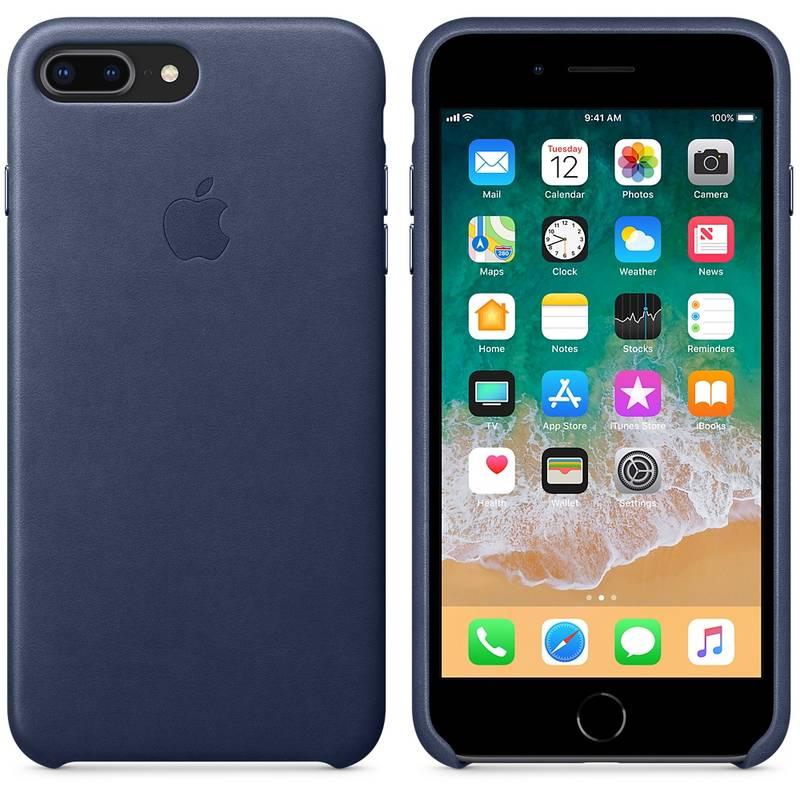 Kryt na mobil Apple Leather Case pro iPhone 8 Plus 7 Plus - půlnočně modrý