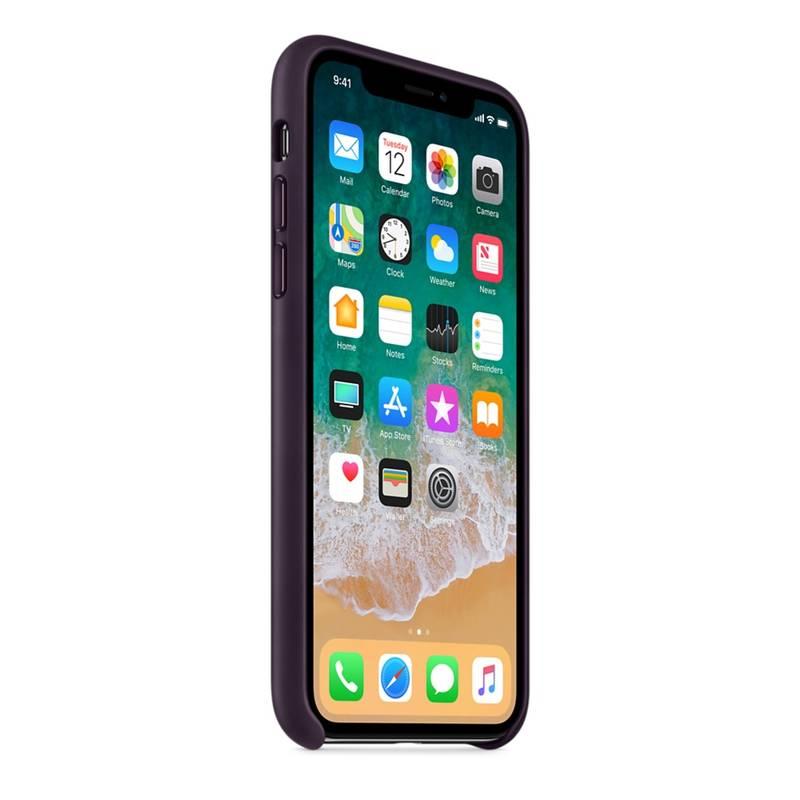 Kryt na mobil Apple Leather Case pro iPhone X - lilkově fialový