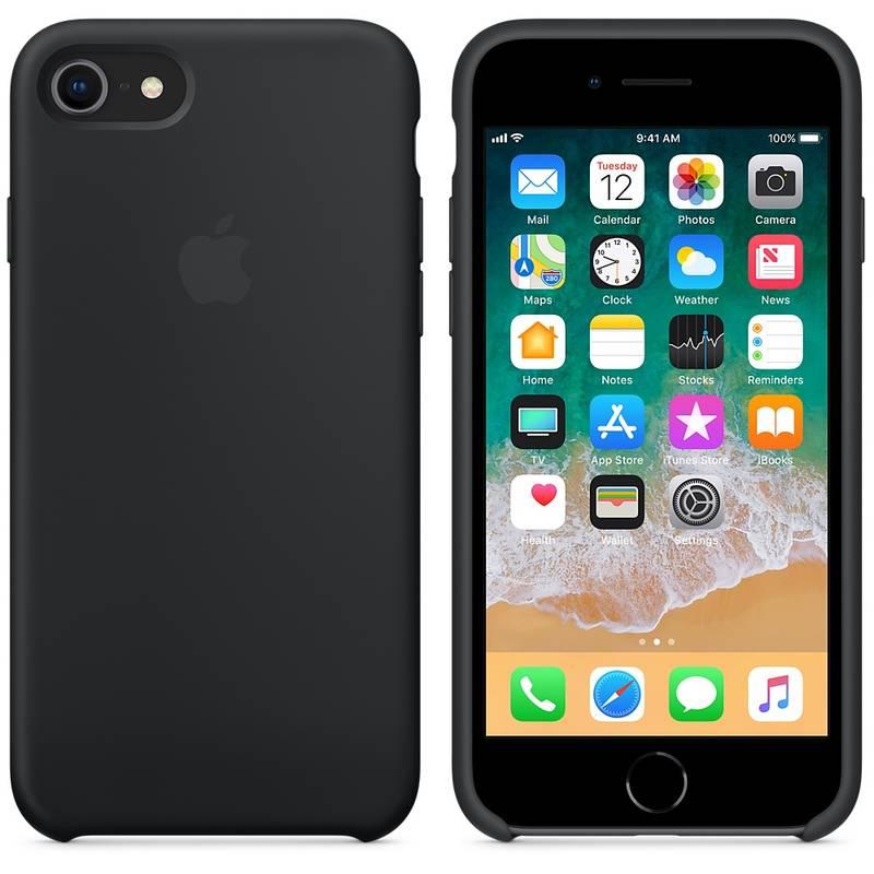 Kryt na mobil Apple Silicone Case pro iPhone 8 7 černý