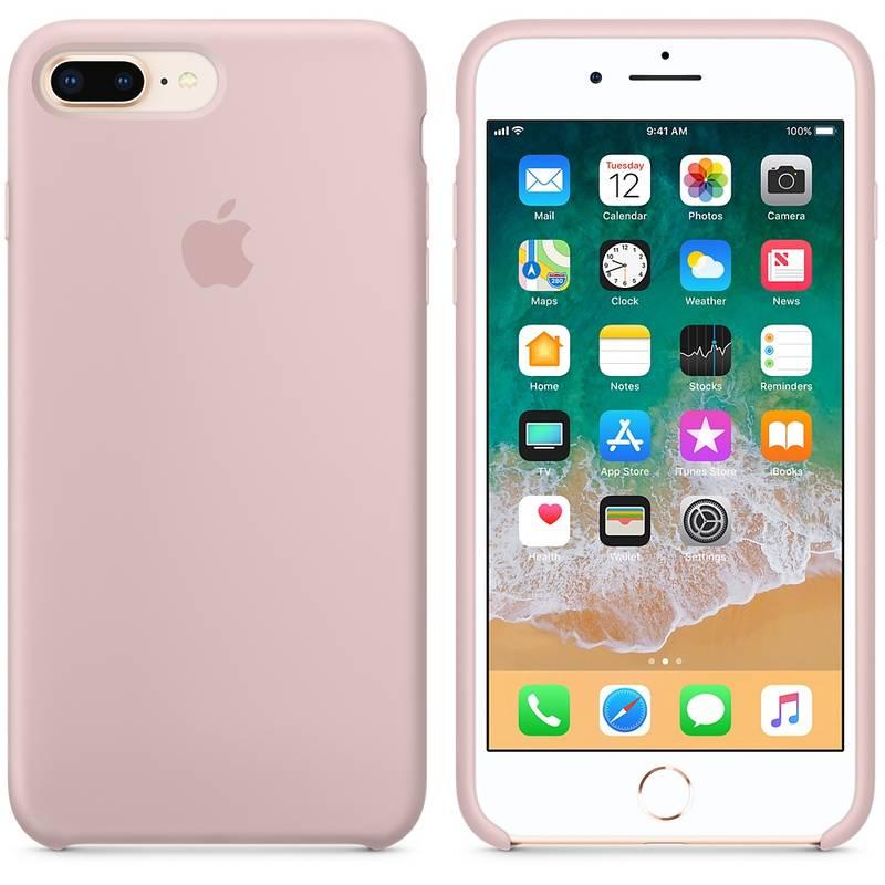 Kryt na mobil Apple Silicone Case pro iPhone 8 Plus 7 Plus - pískově růžový