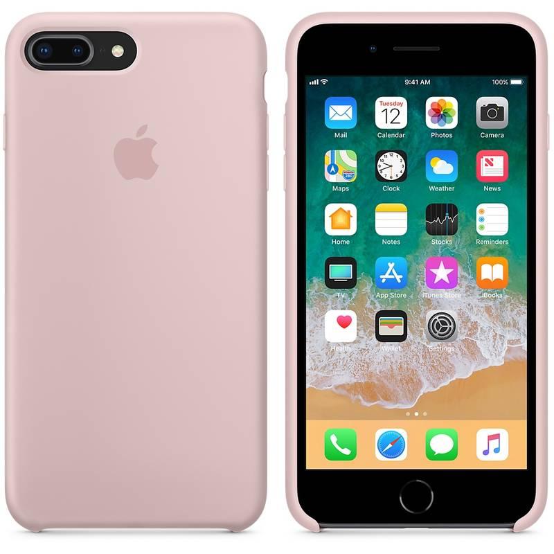 Kryt na mobil Apple Silicone Case pro iPhone 8 Plus 7 Plus - pískově růžový