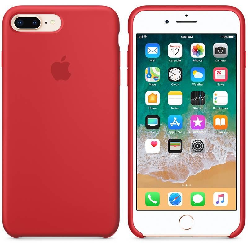 Kryt na mobil Apple Silicone Case pro iPhone 8 Plus 7 Plus RED červený, Kryt, na, mobil, Apple, Silicone, Case, pro, iPhone, 8, Plus, 7, Plus, RED, červený