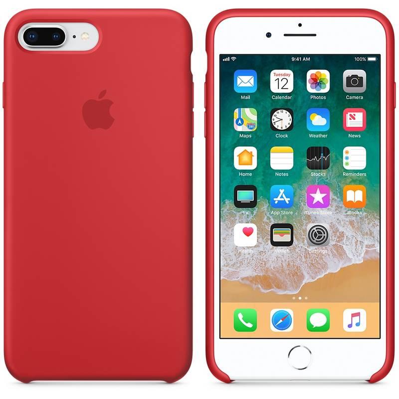 Kryt na mobil Apple Silicone Case pro iPhone 8 Plus 7 Plus RED červený, Kryt, na, mobil, Apple, Silicone, Case, pro, iPhone, 8, Plus, 7, Plus, RED, červený