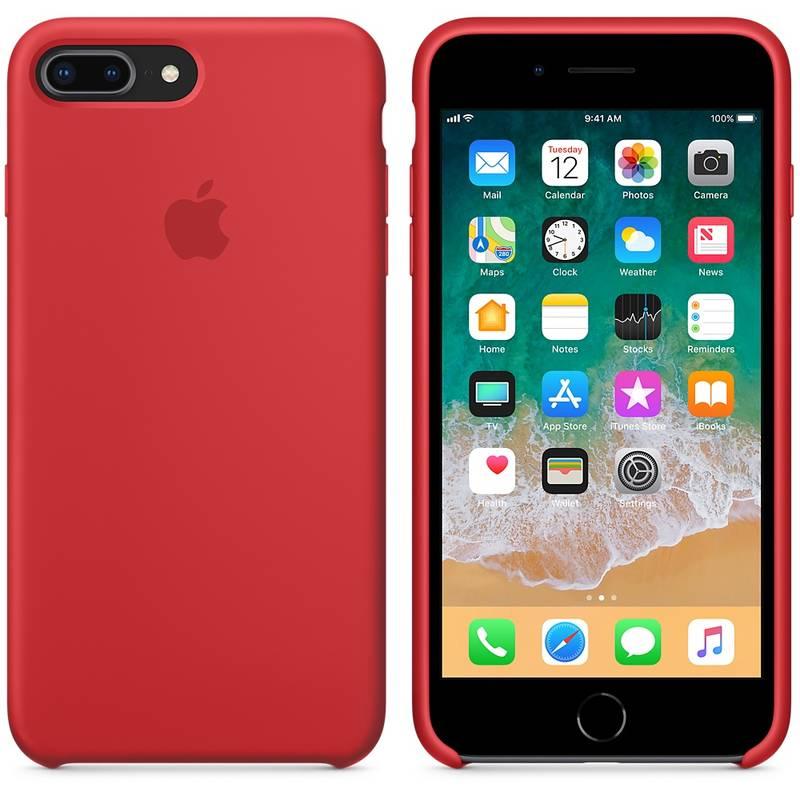 Kryt na mobil Apple Silicone Case pro iPhone 8 Plus 7 Plus RED červený, Kryt, na, mobil, Apple, Silicone, Case, pro, iPhone, 8, Plus, 7, Plus, RED, červený