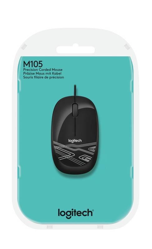 Myš Logitech M105 černá, Myš, Logitech, M105, černá