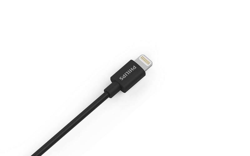 Adaptér do auta Philips DLP2357V, 2x USB, 3,1A Lightning kabel černý