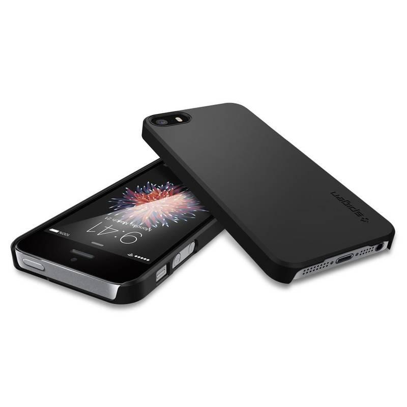 Kryt na mobil Spigen Thin Fit Apple iPhone SE 5s 5 černý, Kryt, na, mobil, Spigen, Thin, Fit, Apple, iPhone, SE, 5s, 5, černý