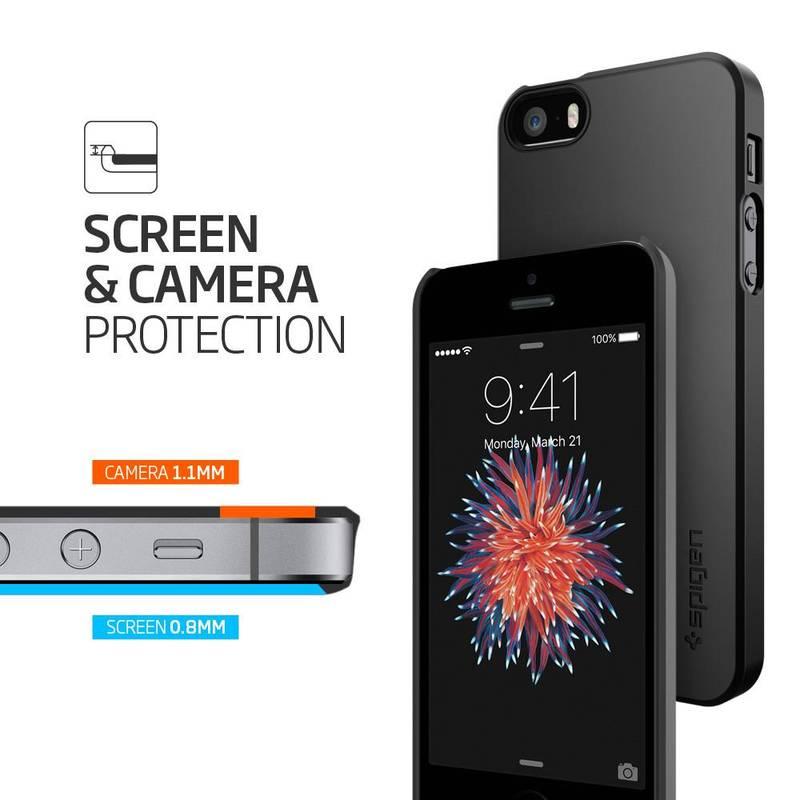 Kryt na mobil Spigen Thin Fit Apple iPhone SE 5s 5 černý, Kryt, na, mobil, Spigen, Thin, Fit, Apple, iPhone, SE, 5s, 5, černý