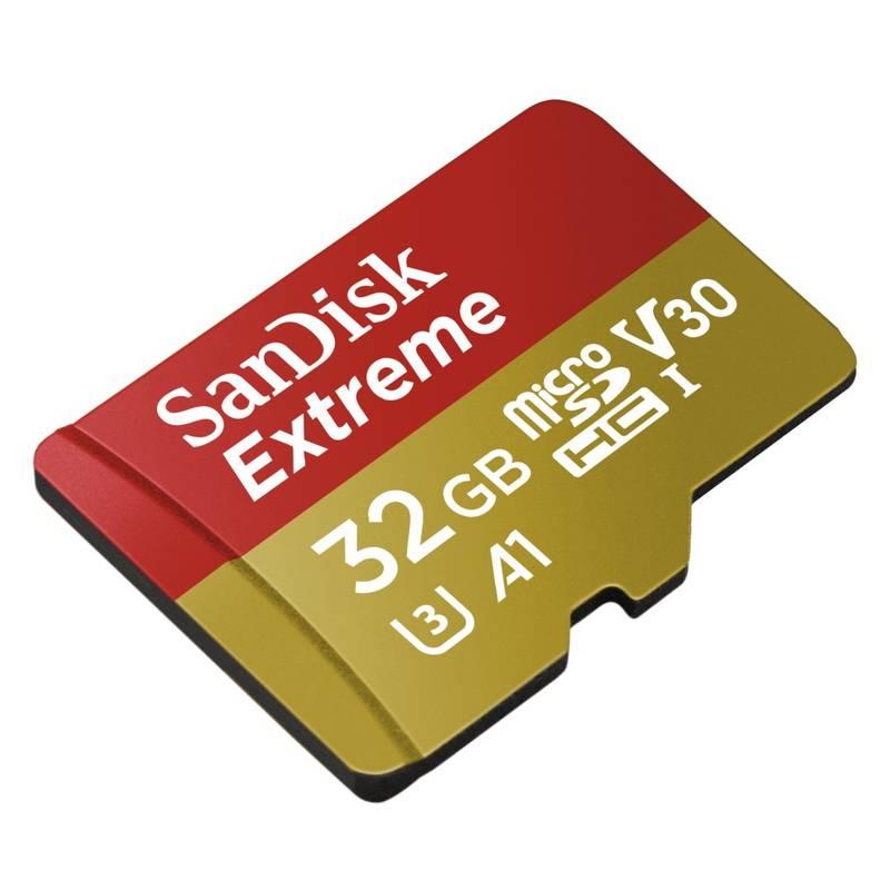 Paměťová karta Sandisk Micro SDHC Extreme 32GB UHS-I U1 adapter černá, Paměťová, karta, Sandisk, Micro, SDHC, Extreme, 32GB, UHS-I, U1, adapter, černá