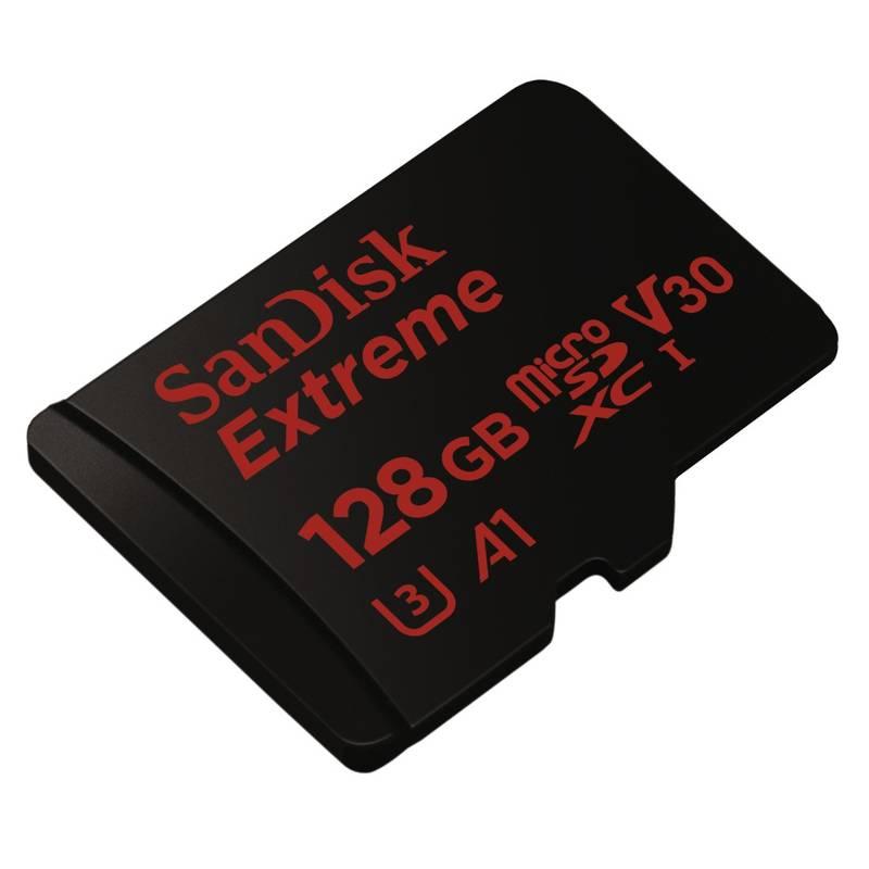 Paměťová karta Sandisk Micro SDXC Extreme 128GB UHS-I U3 adapter černá, Paměťová, karta, Sandisk, Micro, SDXC, Extreme, 128GB, UHS-I, U3, adapter, černá