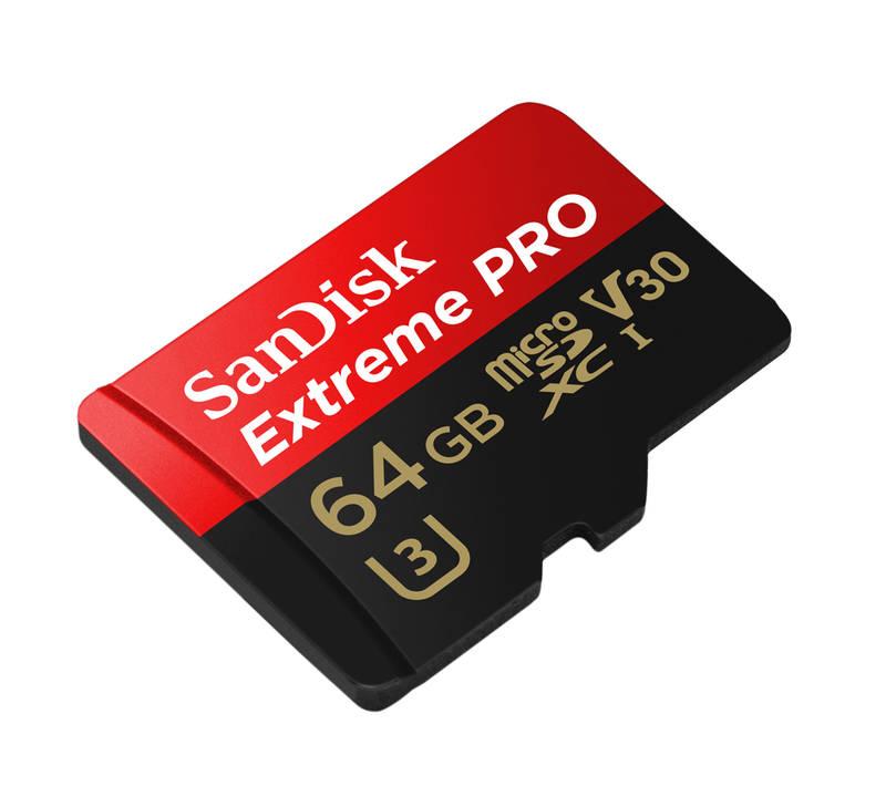 Paměťová karta Sandisk Micro SDXC Extreme Pro 64GB UHS-I U3 adapter černá, Paměťová, karta, Sandisk, Micro, SDXC, Extreme, Pro, 64GB, UHS-I, U3, adapter, černá