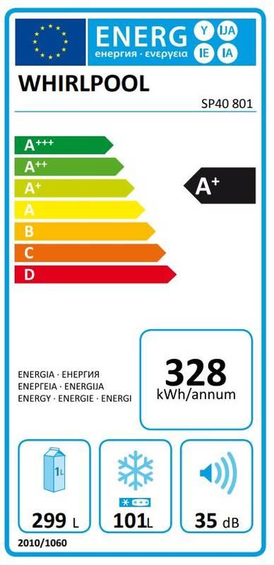 Chladnička s mrazničkou Whirlpool SP40 801 EU, Chladnička, s, mrazničkou, Whirlpool, SP40, 801, EU