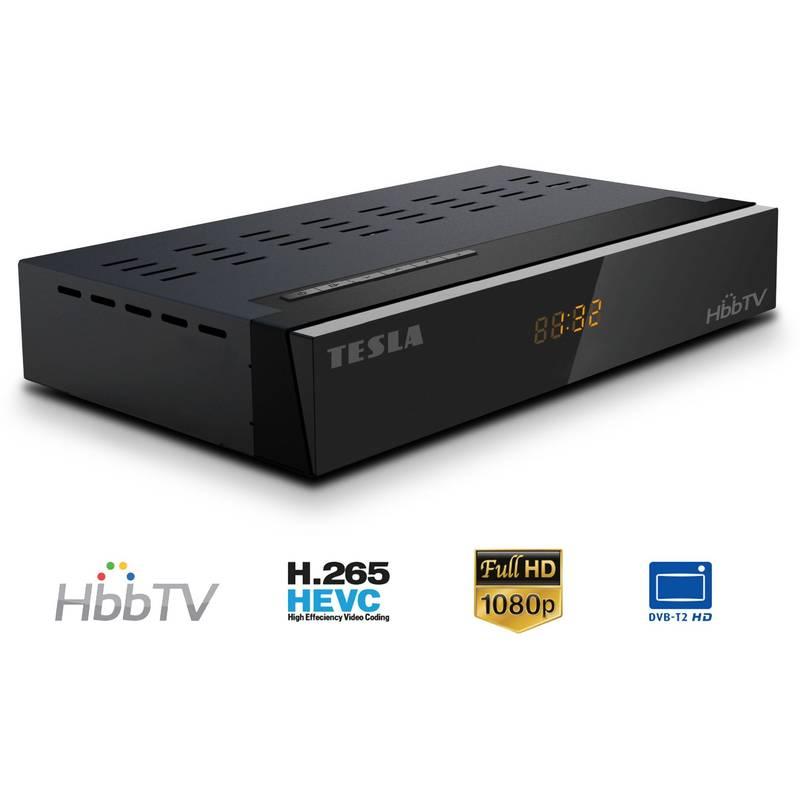 DVB-T2 přijímač Tesla TE-350 HbbTV černý, DVB-T2, přijímač, Tesla, TE-350, HbbTV, černý