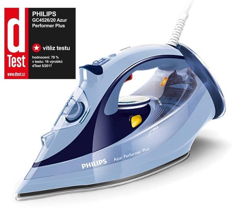 Žehlička Philips Azur Performer Plus GC4526 20 modrá