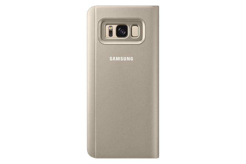 Pouzdro na mobil flipové Samsung Clear View pro Galaxy S8 zlaté
