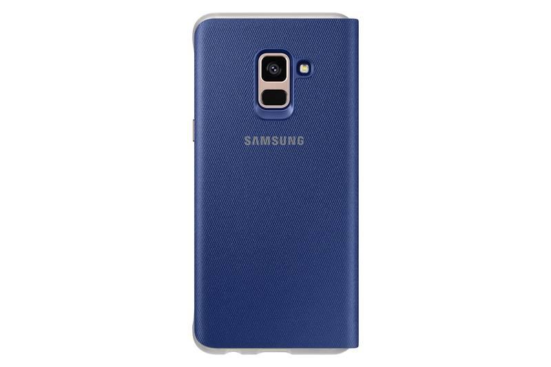 Pouzdro na mobil flipové Samsung Neon flip pro Galaxy A8 2018 modré