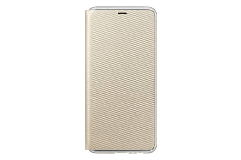 Pouzdro na mobil flipové Samsung Neon flip pro Galaxy A8 2018 zlaté