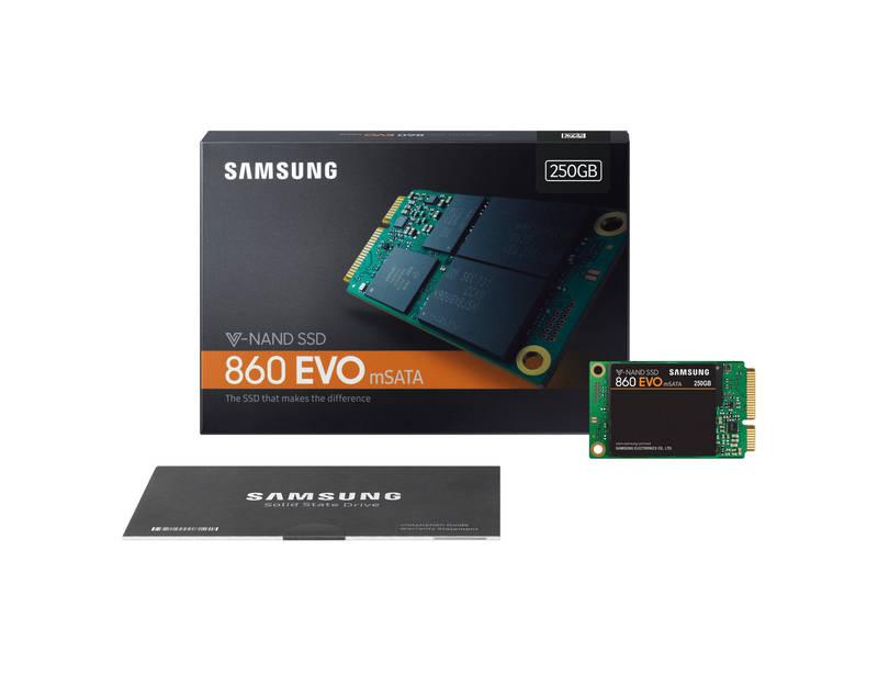 SSD Samsung EVO 860 250GB mSATA černý, SSD, Samsung, EVO, 860, 250GB, mSATA, černý