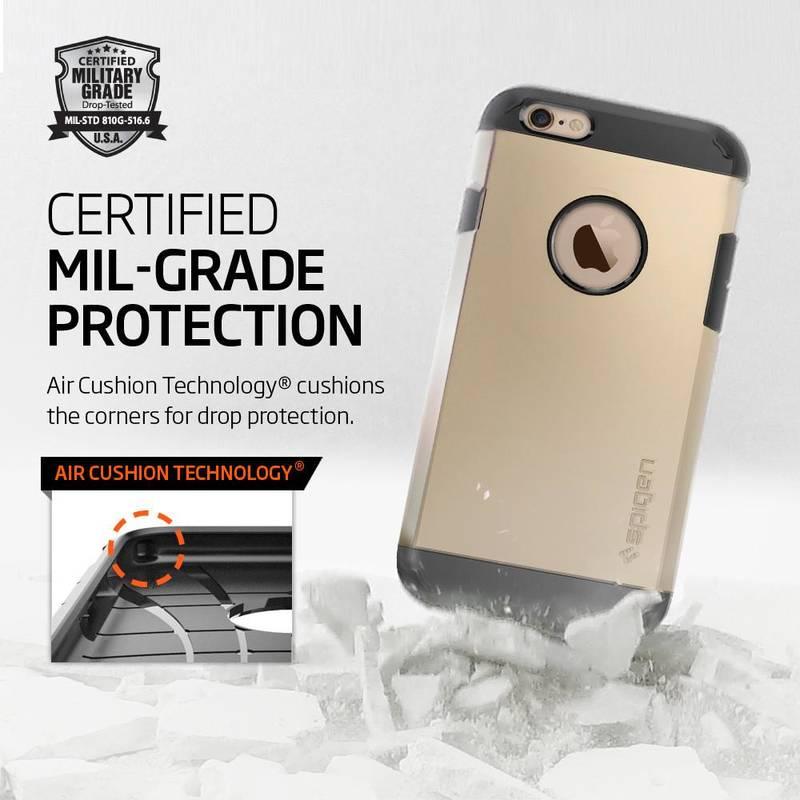 Kryt na mobil Spigen Tough Armor pro Apple iPhone 6 6s - champagne gold