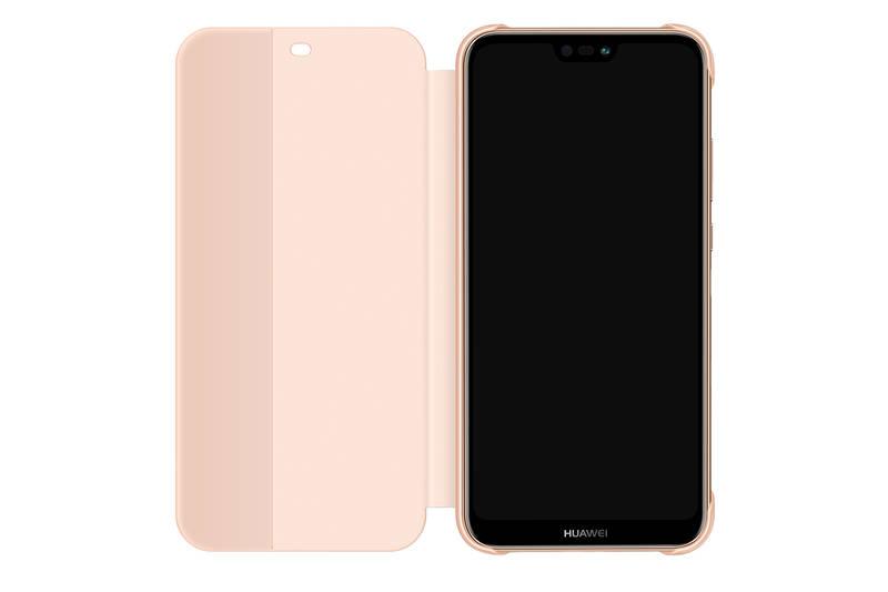 Pouzdro na mobil flipové Huawei Original Folio pro P20 Lite růžové