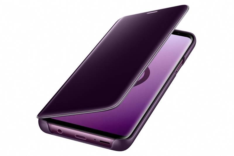 Pouzdro na mobil flipové Samsung Clear View pro Galaxy S9 fialové