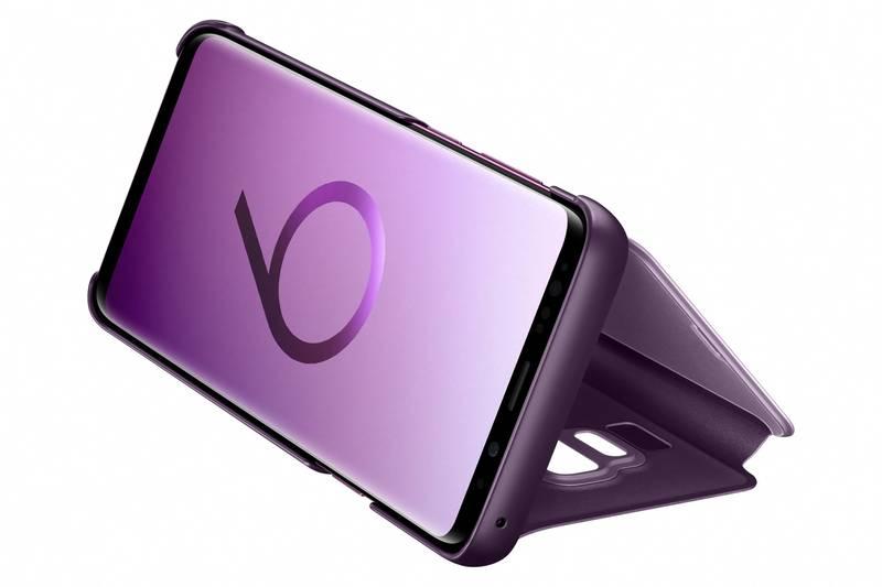 Pouzdro na mobil flipové Samsung Clear View pro Galaxy S9 fialové