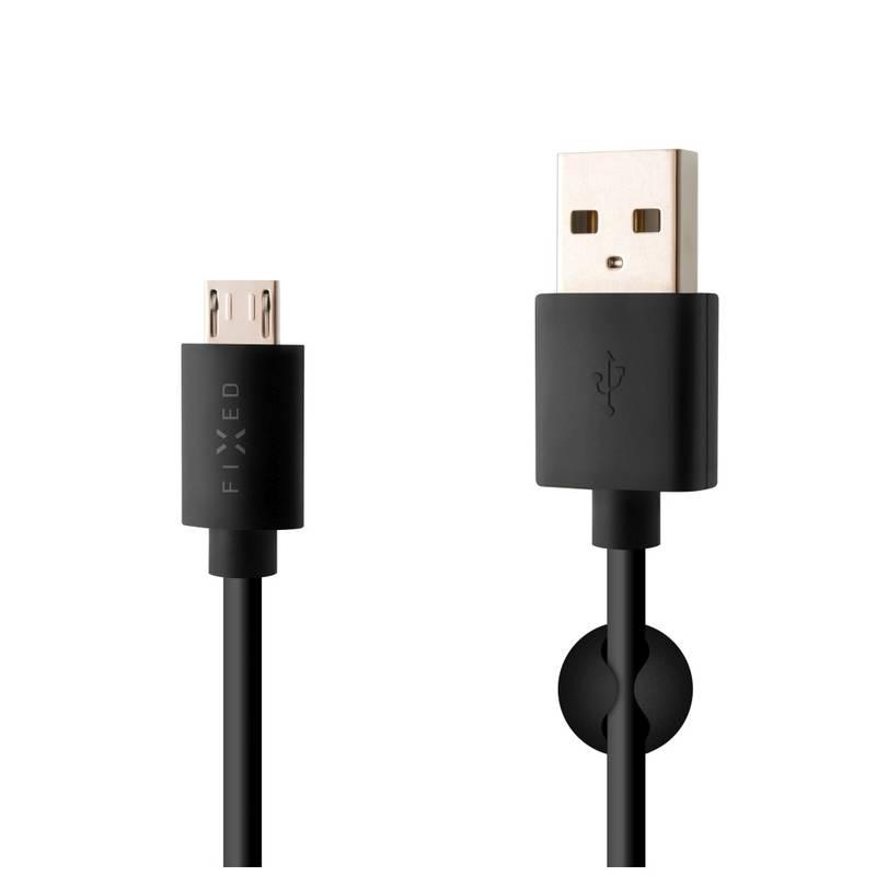 Nabíječka do sítě FIXED 1x USB, 2,4A micro USB kabel černá, Nabíječka, do, sítě, FIXED, 1x, USB, 2,4A, micro, USB, kabel, černá