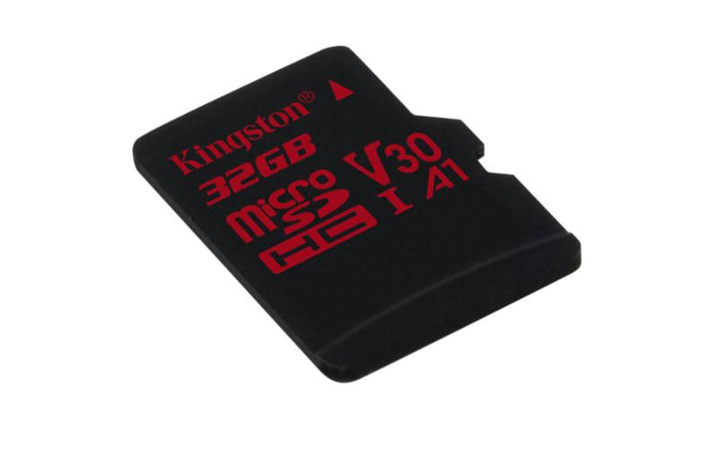 Paměťová karta Kingston Canvas React microSDHC 32GB UHS-I U3, Paměťová, karta, Kingston, Canvas, React, microSDHC, 32GB, UHS-I, U3